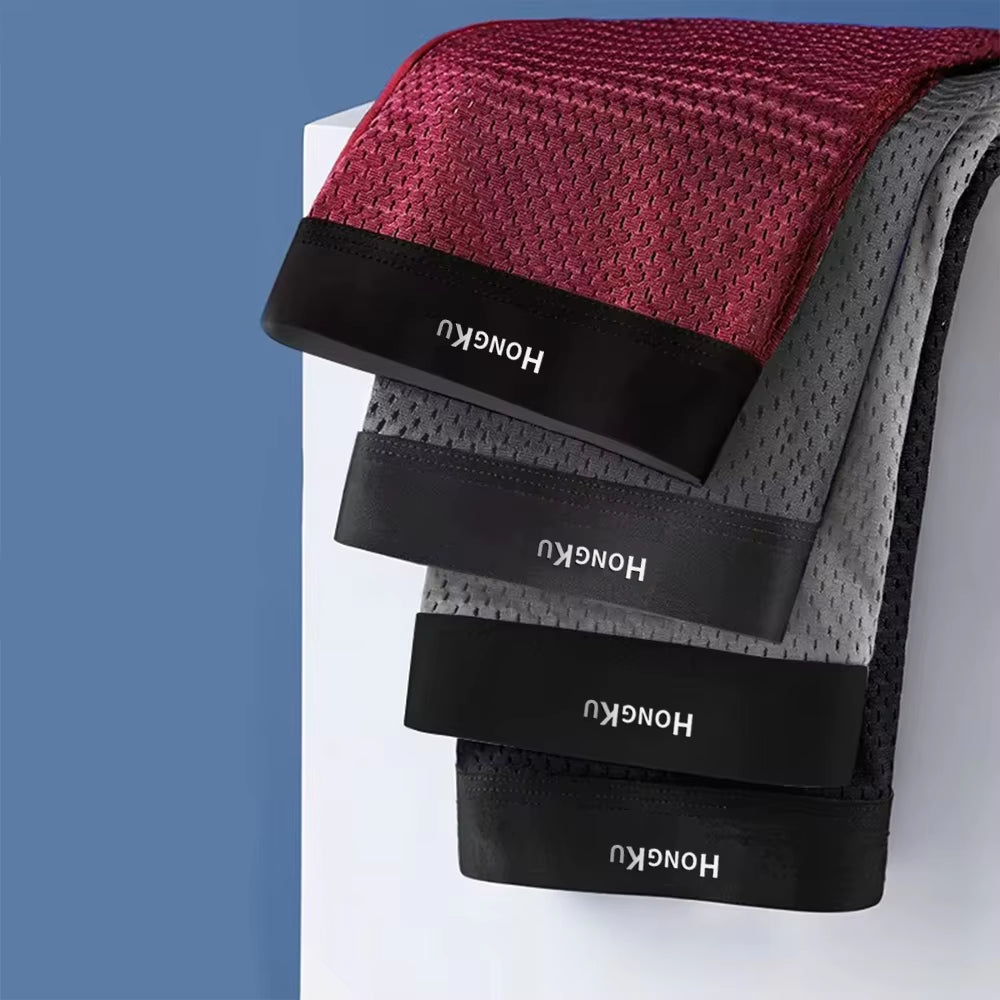 Men Panties Male Underpants Man Pack Shorts Boxers Underwear Slip Homme Calzoncillos Bamboo Hole U Convex Pouch Large Size 5XL